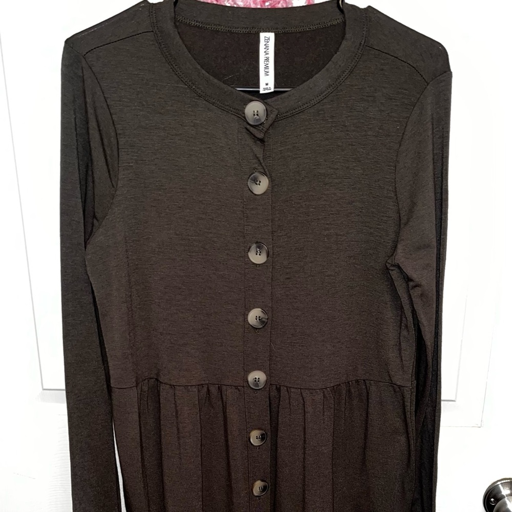 Olive Green Button Down dress